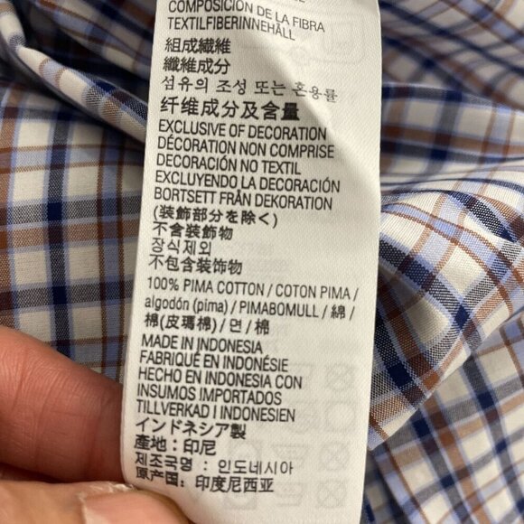 NEW Kirkland Signature Mens 16 32/33 Traditional Fit Plaid  Button down Shirt - Picture 4 of 5